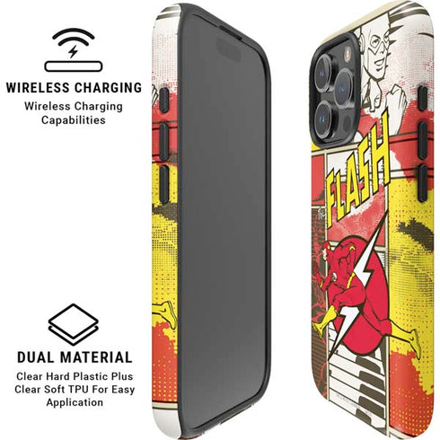 DC Comics Flash Block Pattern iPhone 16 Pro Magsafe Impact Case